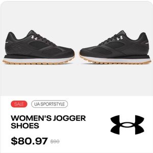 Like New- Under Armour Black and White Sneakers